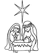 christian christmas coloring page