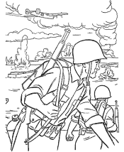 military coloring page