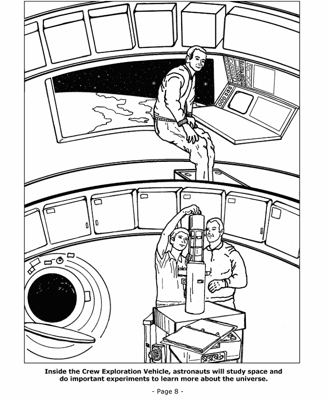 Space Station Coloring Pages