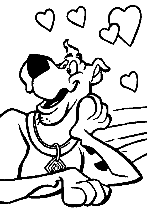 Free Scooby Doo coloring sheet