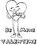 valentine coloring book page
