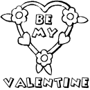 printable Valentine coloring book picture