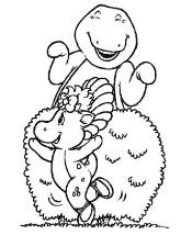 barney coloring pages