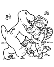 barney coloring page
