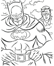 superhero coloring page