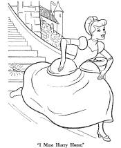 Printable Cinderella coloring pages