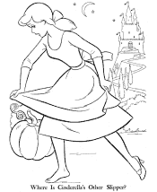 Printable Cinderella coloring page