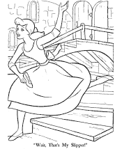 Printable Cinderella coloring page