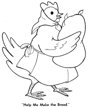 Fairy Tale Little Red Hen coloring page