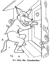 red riding hood coloring page