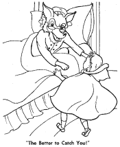 fairy tale red riding hood coloring pages