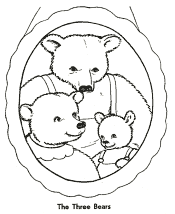 Goldilocks and Three Bears coloring pages