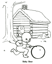Goldilocks and Three Bears coloring page