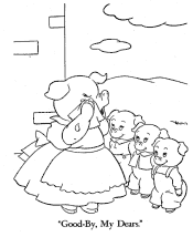 three little pigs coloring pages
