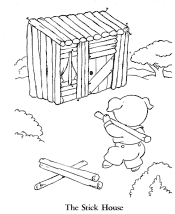 three little pigs coloring pages