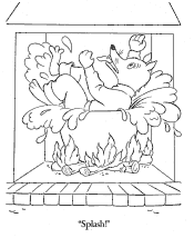 Fairy Tale 3 little pigs coloring page