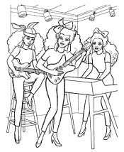 rock star coloring page
