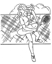 girls in sports coloring page