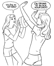 girls in sports coloring pages