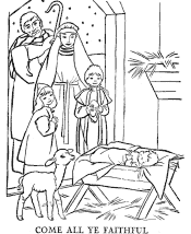christian christmas coloring pages