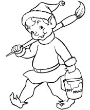 santa helpers coloring pages