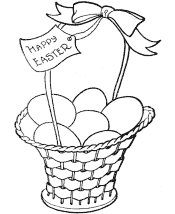 easter basket coloring page