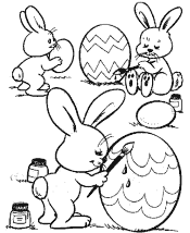 easter bunny coloring page