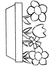 easter flower coloring page