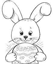 happy easter coloring page