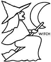 halloween witch coloring pages
