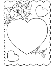 Valentine´s Day Card coloring pages