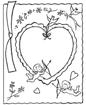 Valentine´s Day Card coloring page