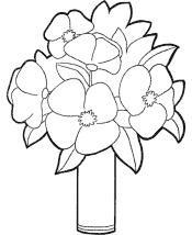 valentine flowers coloring pages
