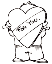 valentine gift coloring pages