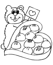 valentine gift coloring pages