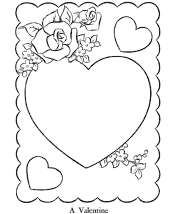 valentine heart coloring page