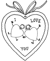 valentine heart coloring pages