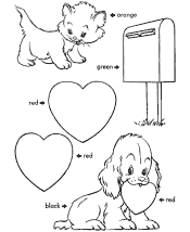 preschool Valentine´s Day coloring pages
