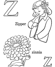alphabets coloring page
