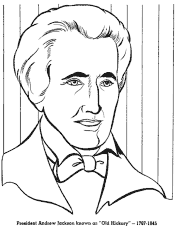 US President coloring page