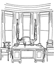 white house coloring page