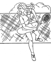 sports coloring page tennis