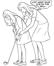 sports coloring pages golf