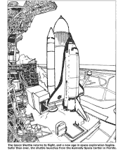 space shuttle coloring pages