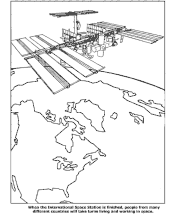 space station coloring page