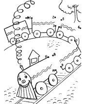 train coloring page