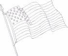 July 4th American Flag coloring page